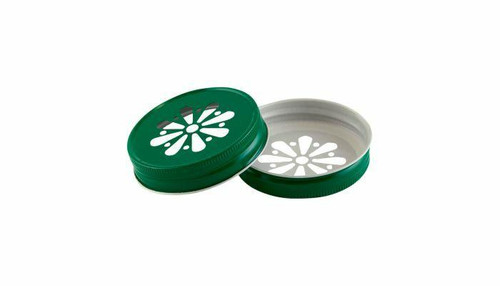 70G Green Daisy Candle Lids - 12 pack *Inventory Clearance*  Lappe's Bee Supply