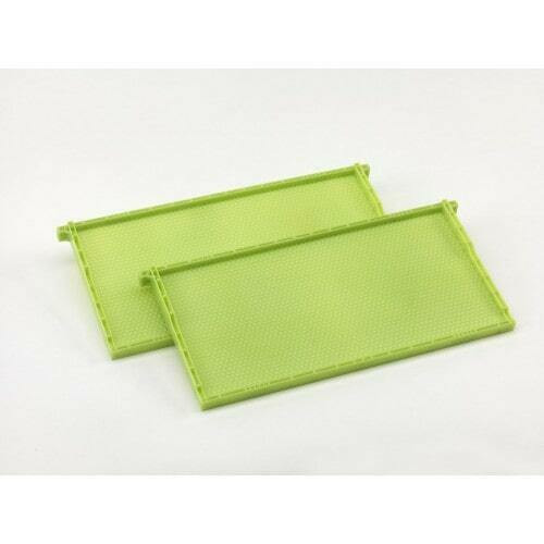 Pierco Triple Wax Coated 9-1/8" Green Drone Comb Frames  