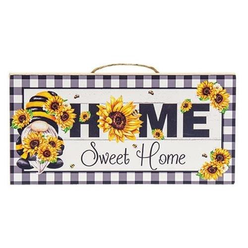 Sunflower Gnome Home Sweet Home Sign with Bees *Inventory Clearance*  Lappe's Bee Supply