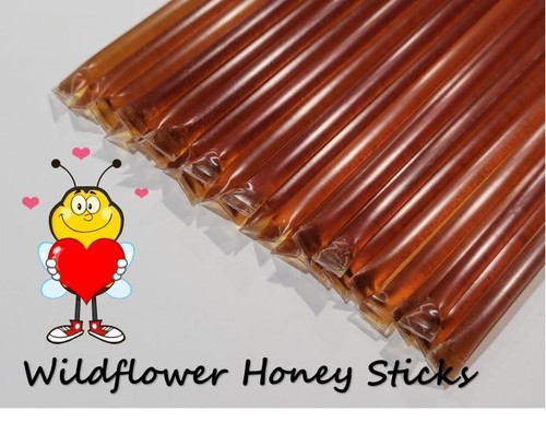 Wildflower Honey Sticks For Sale 100 Count Bulk  