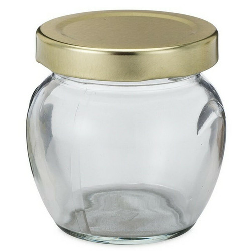 Flint Glass Honey Jar Lids Included | 16 oz Jars with Lids - 12 Count Case