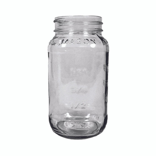 BarConic - Mason Jar Mug Glass w/ No Handle - 12 Ounce Case of 12