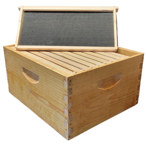 Assembled Wax Dipped 10 Frame 9-5/8" Deep Hive Body with Triple Waxed Frames  Lappe's Bee Supply