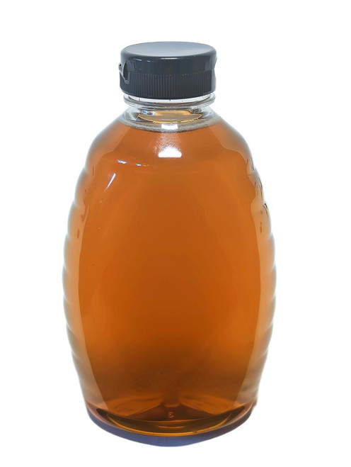 2 lb. Classic Queenline Plastic Honey Containers with Lids  