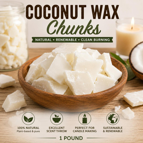Premium Coconut Wax Chunks For Candle Making – 1 Pound Bag | Free Shipping On 3+ Bags  Lappe's Bee Supply