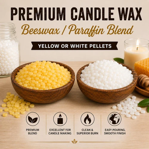 Premium Candle Wax Pellets - Beeswax & Paraffin Blend - Easy Pouring, Smooth Finish & Superior Burn  Lappe's Bee Supply