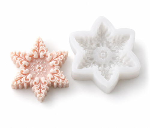 Snowflake Candle Silicone Mold – Intricate Winter Snowflake Candle Mold  Lappe's Bee Supply