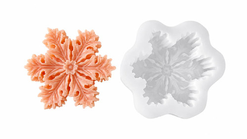 Elegant Snowflake Candle Silicone Mold – Decorative Winter Snowflake Candle Mold  Lappe's Bee Supply