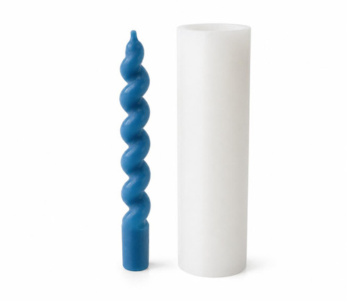 Elegant Spiral Twist Silicone Dinner Candle Mold | Reusable Taper Candle Mold  Lappe's Bee Supply