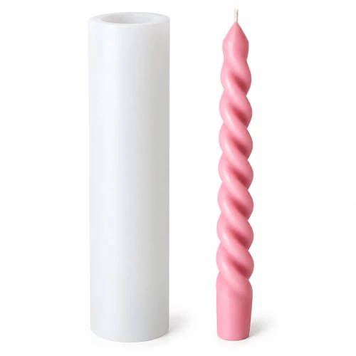 Tall Twisted Spiral Taper Silicone Candle Mold  Lappe's Bee Supply