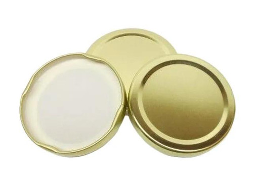 63mm Gold Twist Lug Lids - 12 pack  Lappe's Bee Supply