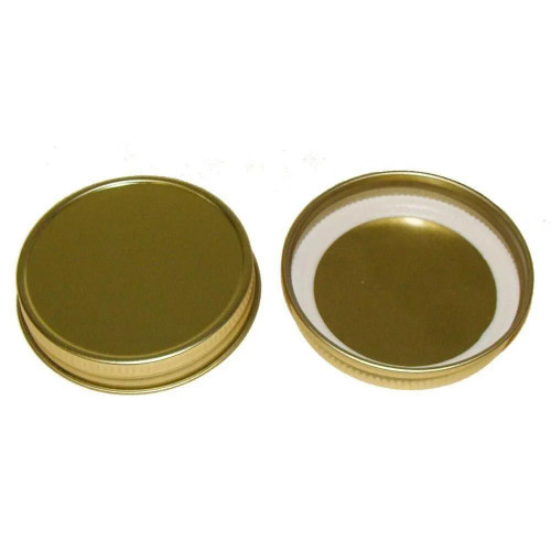 48mm Gold Metal Screw Top Lids - 24 pack  Lappe's Bee Supply