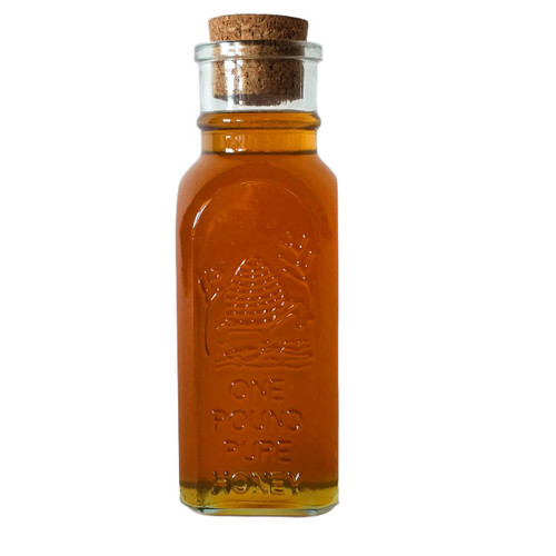 1 lb. Muth Honey Jars - CASE OF 12 With Corks  