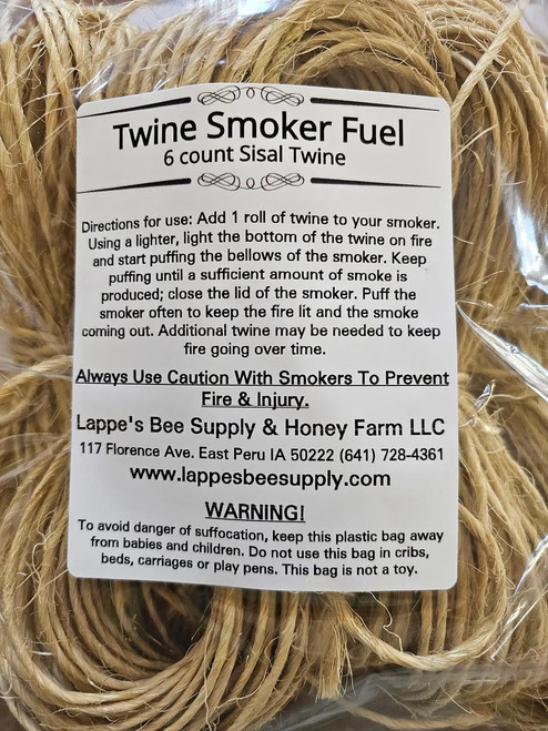 Twine Rolls Beekeeping Smoker Fuel - Untreated Sisal Twine  Lappe's Bee Supply