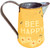Bee Happy Rustic Tin Pitcher  