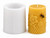 Honey Bee & Wildflower Honeycomb Cylinder Silicone Candle Mold | 3.35" Decorative Pillar Candle  Lappe's Bee Supply