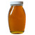 1 lb. Queenline Traditional Glass Honey Jars With Lids - CASE OF 24  