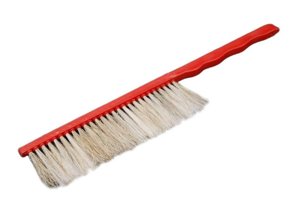 Bee Gentle Red Plastic Handle Bee Brush  Lappe's Bee Supply