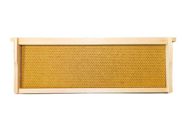 Assembled Wooden 6-1/4" Frames with Yellow Triple Wax Foundation  Lappe's Bee Supply