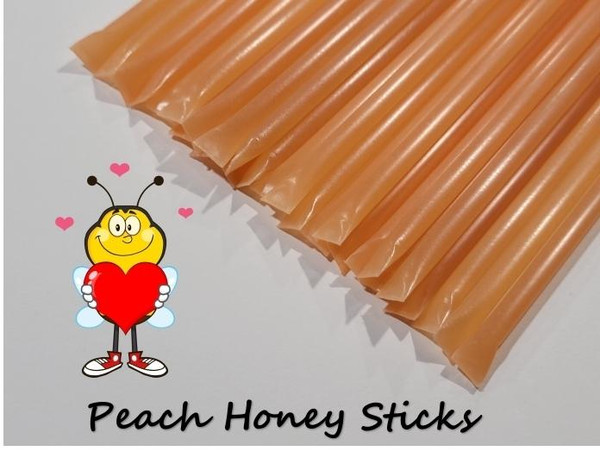 Peach Honey Sticks For Sale 100 Count Bulk  