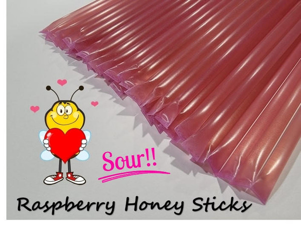 Sour Raspberry Honey Sticks For Sale 100 Count Bulk  