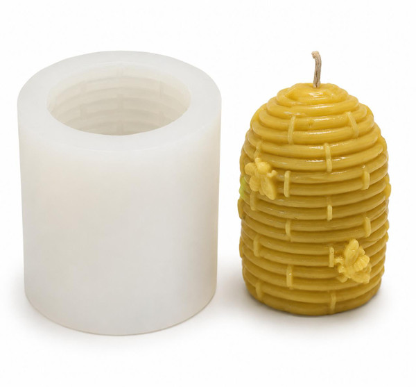 4" Skep Beehive Candle Silicone Mold  Lappe's Bee Supply