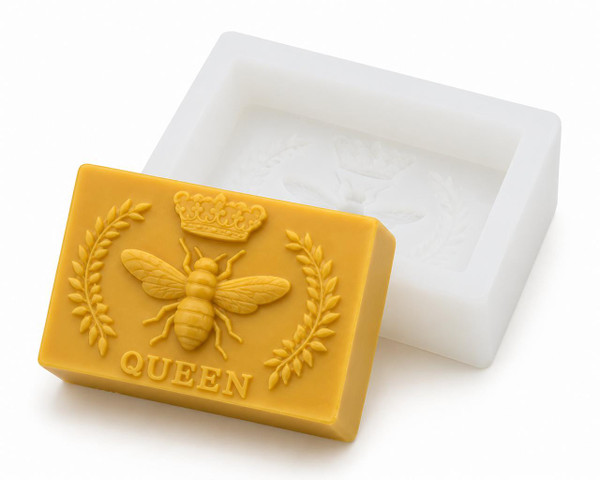 Queen Bee Silicone Soap Mold – Honey Bee Crown Soap, Lotion Bar & Beeswax Craft Mold  Lappe's Bee Supply