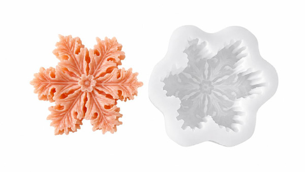 Elegant Snowflake Candle Silicone Mold – Decorative Winter Snowflake Candle Mold  Lappe's Bee Supply