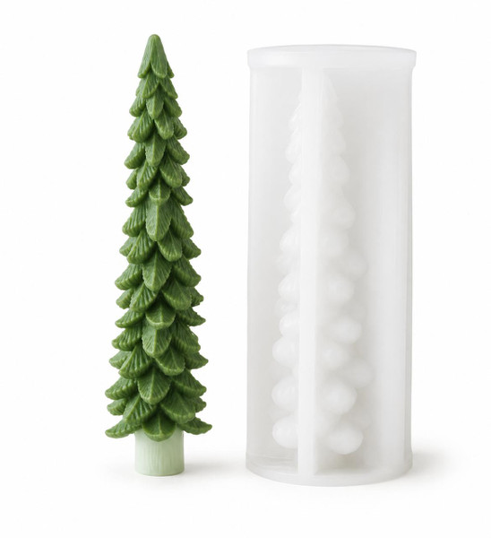 Christmas Tree Taper Candle Silicone Mold  Lappe's Bee Supply