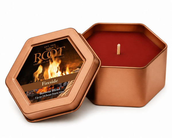 Fireside Honeycomb Traveler Beeswax Blend Candle – 24 Hour Burn Time  Lappe's Bee Supply