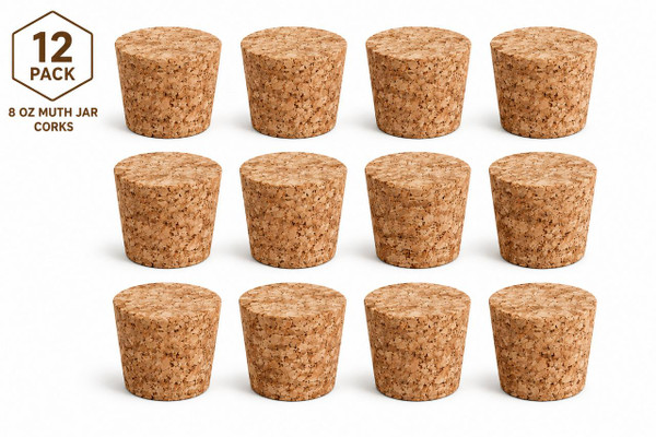 Replacement Corks for 8 oz Muth Honey Jars – 12 Pack  Lappe's Bee Supply