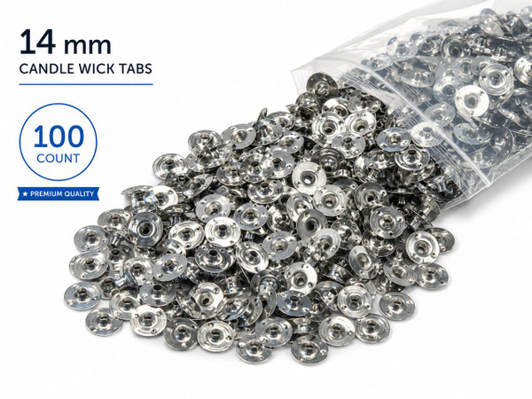 14mm Candle Wick Tabs for Candle Making – 100 Count  Lappe's Bee Supply