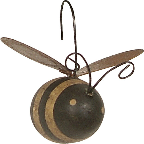 Rustic Mini Honey Bees Ornament Set  