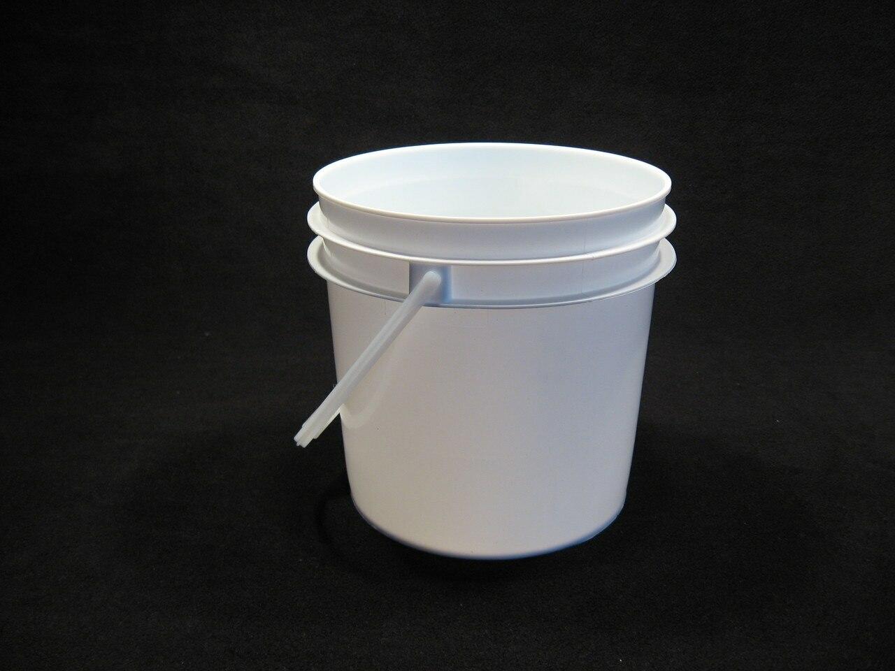 4 Gallon Square Food Grade Bucket Pail with Plastic Handles and lids- Pack  of 3