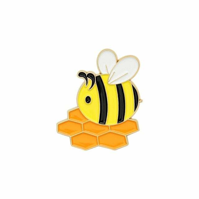  Honey Bee Brooches Pin Funny Cartoon Bee Kind Insect Enamel Lapel  Pins Save The Bees Broaches for Women Girls Sweater Jacket Hat Bag Pack Pin  Jewelry 04: Clothing, Shoes & Jewelry