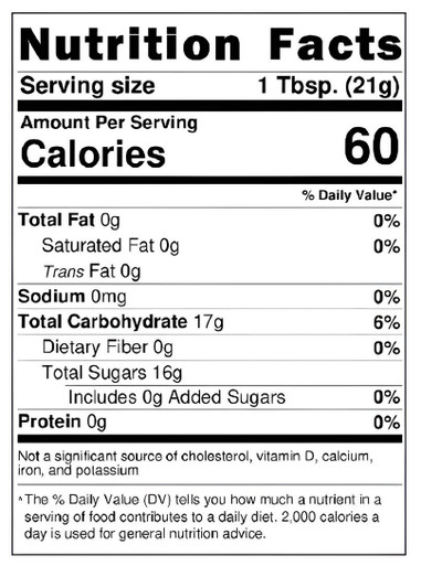 Honey Nutrition Labels Free Shipping | Lappe's Bee Supply