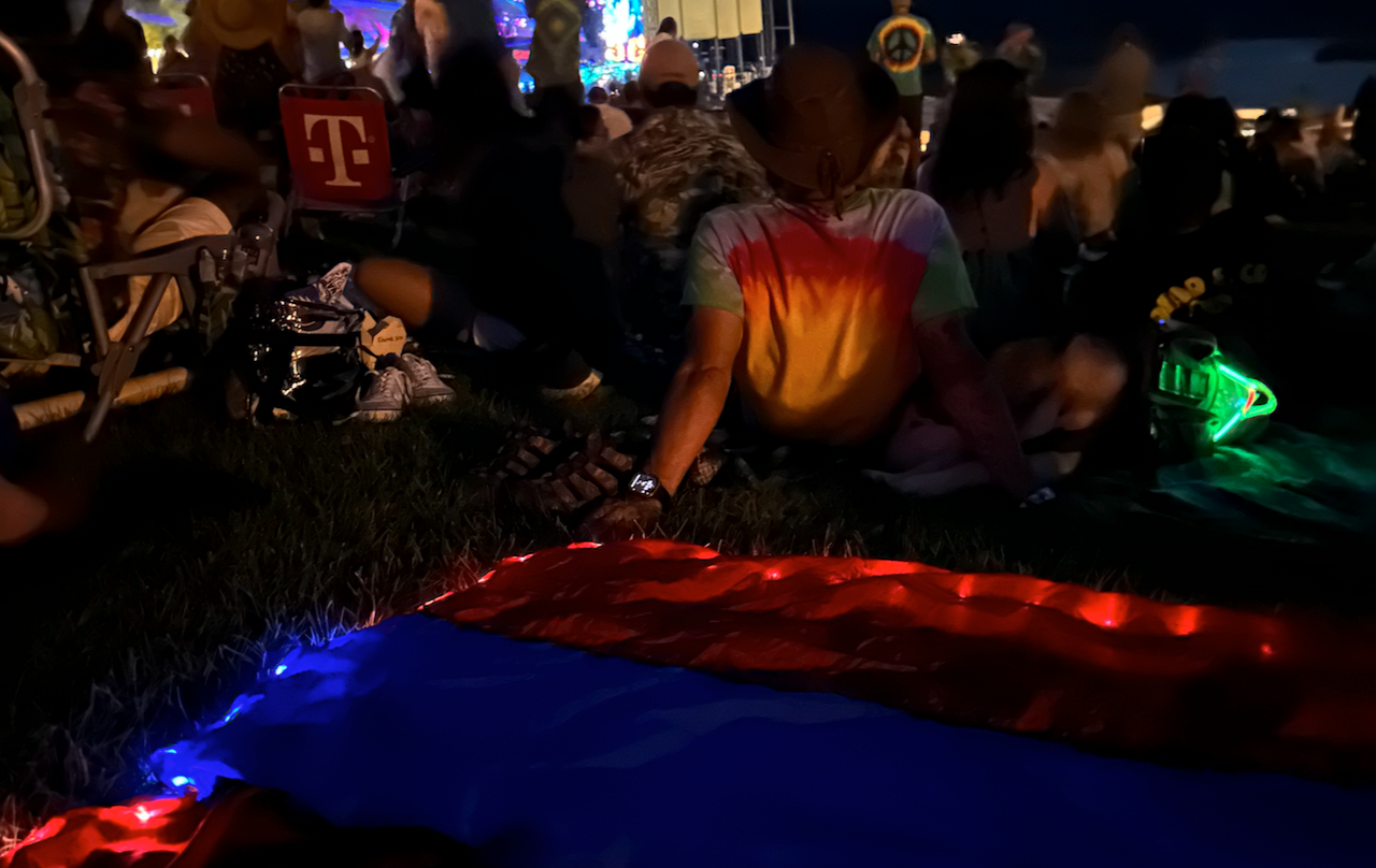 Lighted Beach Blanket for camping, music festivals, concerts