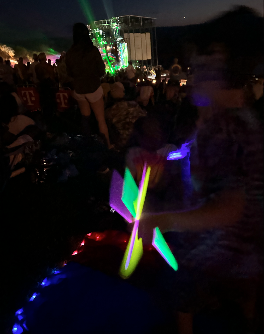 Lighted Beach Blanket for camping, music festivals, concerts