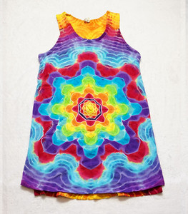 Ladies Tank Dress ron star mandala rainbow - Medium Ladies Tank Dress ron star mandala rainbow - Medium