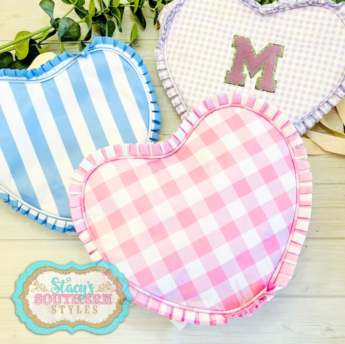 Stoney Clover Lane Blue and White Striped Heart-Shaped Backpack Stoney Clover Lane x Beverly Hills Hotel Collab: Pricing, Photos main image 4
