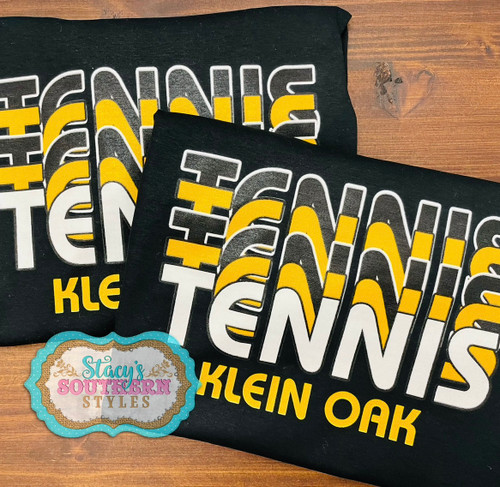 Tennis Retro Stacked Tee