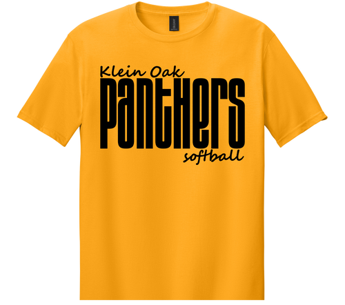 Klein Oak Panthers Softball on Gold (Multiple Options)