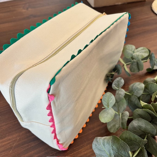 Canvas Ric Rac Pouch
