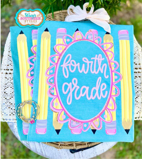 Pencil Frame Grade Level Tee