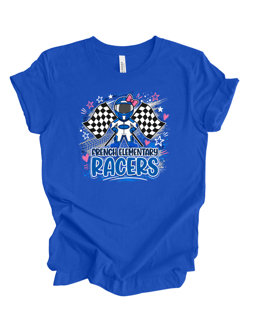 Racer Girl Blue Tee