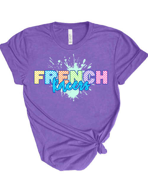 French Splat Purple Tee