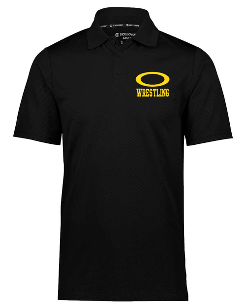Klein Oak Wrestling Polo - Black With Gold Logo
