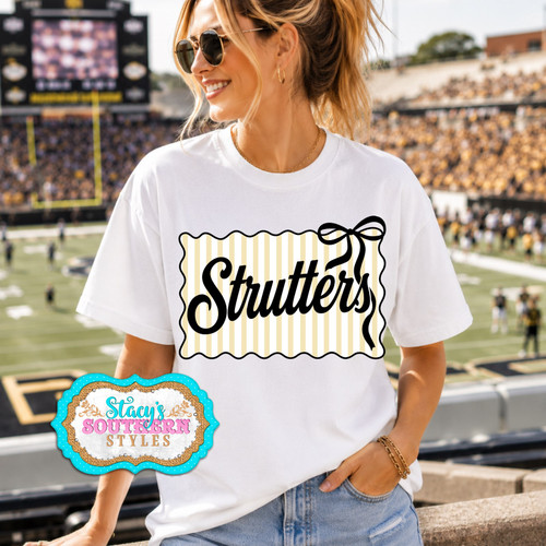 Strutters Stripes and Bow Tee