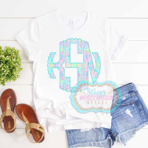 Light and Preppy Monogram Tee