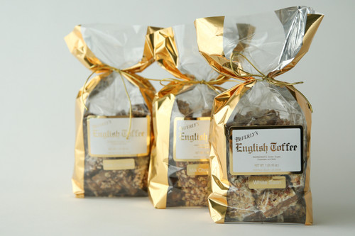1/2 lb. Milk Chocolate Toffee - Gold Bag - Beverly's English Toffee